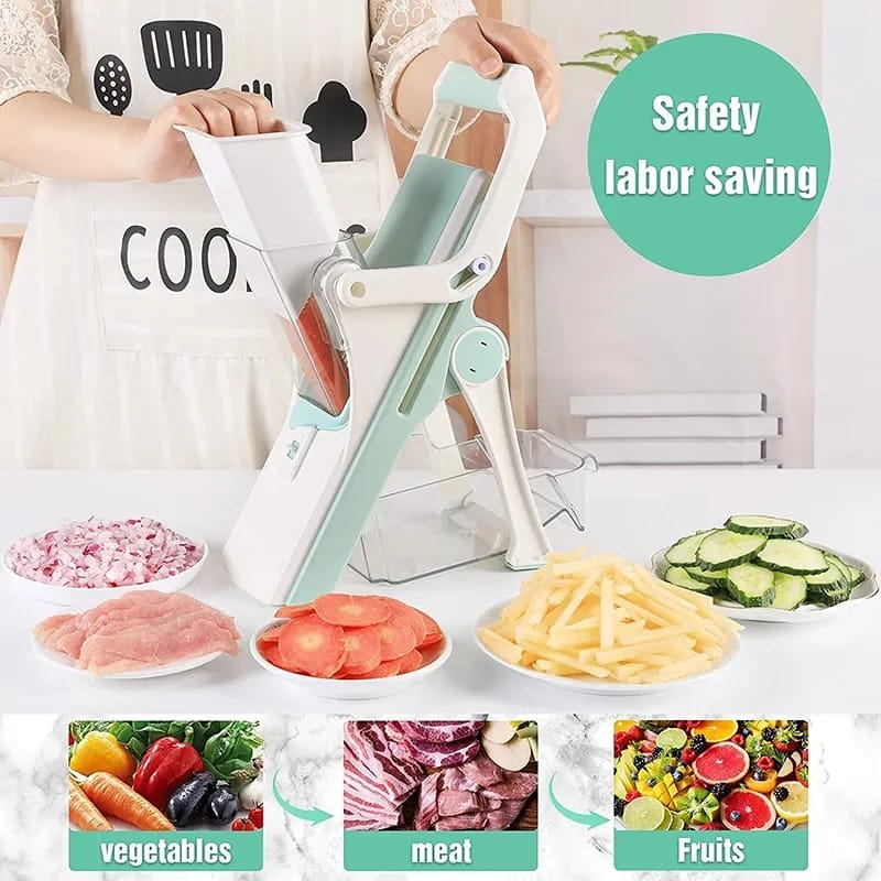 Vegetable and Meat Cutter 8 In 1 with 5 Dicing Blades Slicer