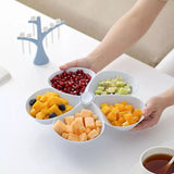 5 Compartment Tree Shape Snack Plate With 6pcs Forks