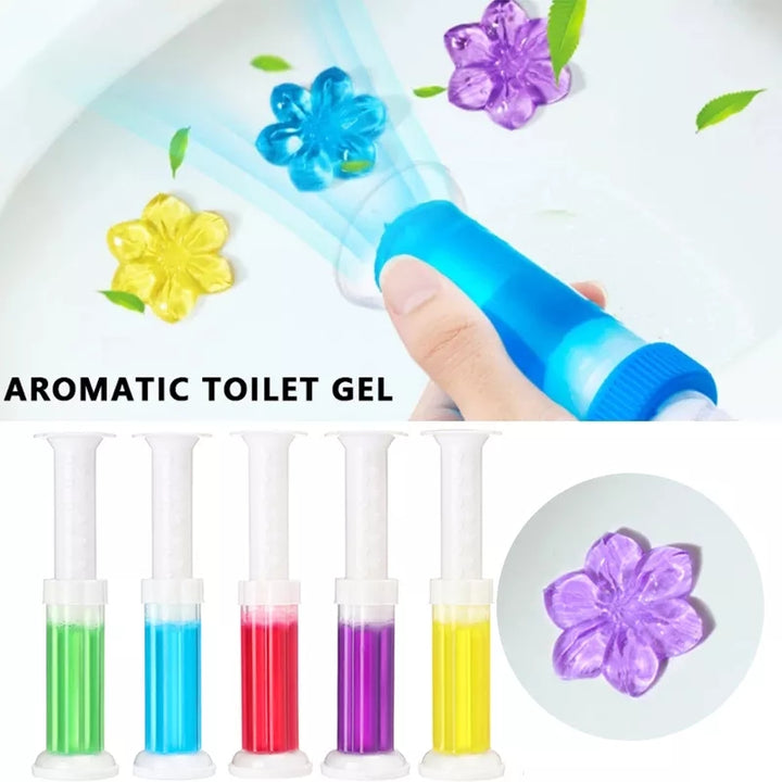 Toilet Freshener Cleaner Gel Flower Stamp
