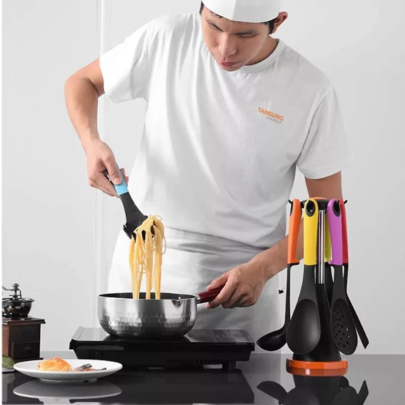 6 Pieces Kitchen Tools Spatula Set Silicone Non-Stick