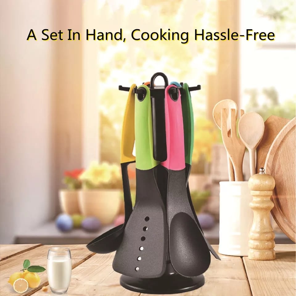 6 Pieces Kitchen Tools Spatula Set Silicone Non-Stick