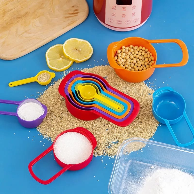 6 Pieces Measuring Spoons Cups With Scale