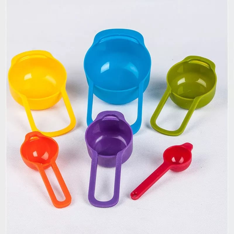 6 Pieces Measuring Spoons Cups With Scale