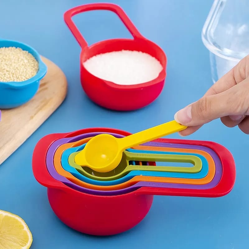 6 Pieces Measuring Spoons Cups With Scale