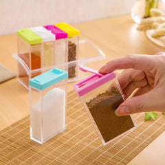 6 Units Transparent Spices Container