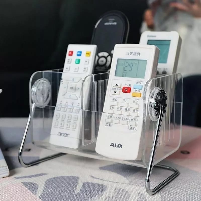 Acrylic Remote Holder - Mobile & Cosmetic Organizer - Home Desk