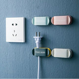 4 PCS Punch Free Self Adhesive Wall Cable Holder Hook Organizer