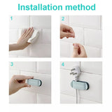 4 PCS Punch Free Self Adhesive Wall Cable Holder Hook Organizer