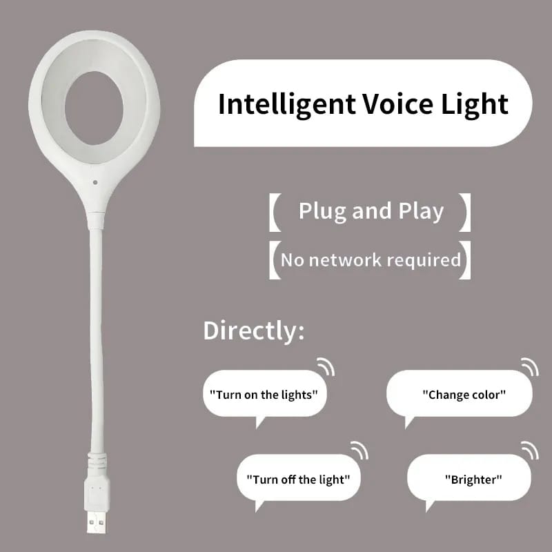 Intelligent Voice Control Night Light Foldable Desk Lamp
