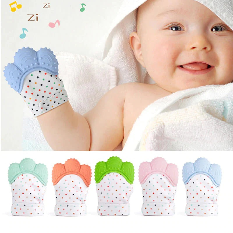 Silicon Baby Teething Mitten Glove