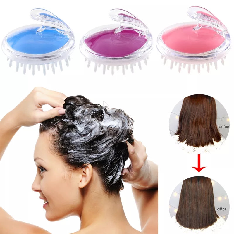 Shampoo Scalp Massage Brush Silicone