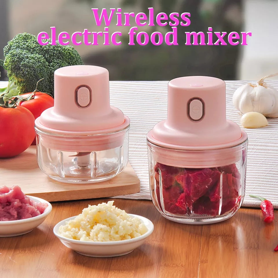 Wireless Mini Electric Garlic Food Chopper LARGE