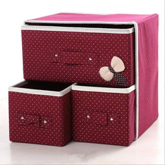 3 Drawer Fabric Folding Storage Organizer