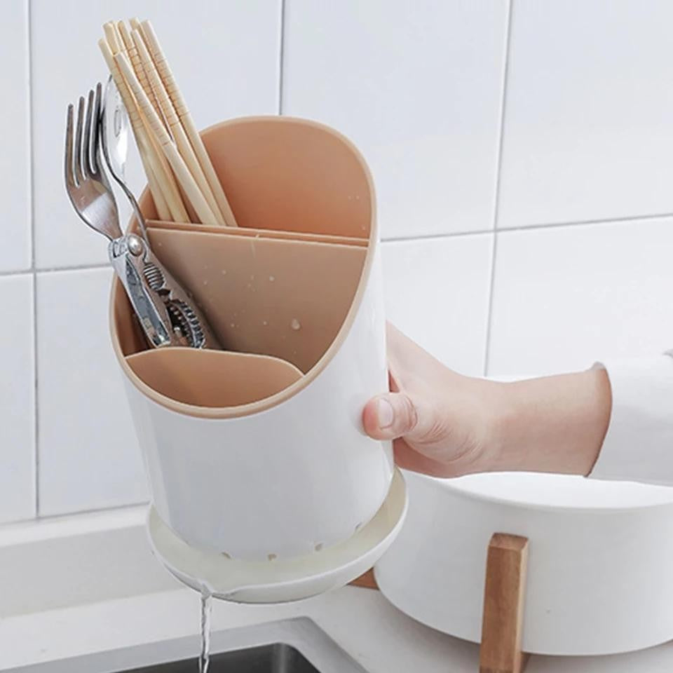 Cutlery Holder With Drainer