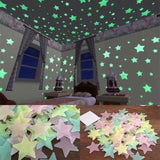 Pack of 100 - 3D Glowing  Stars