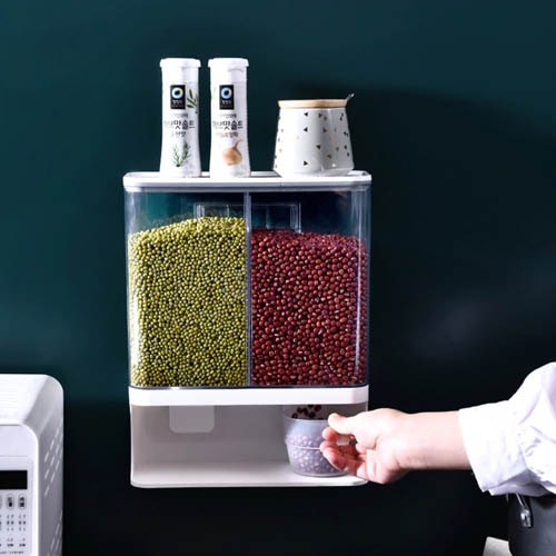 Dual Cereal Dispenser 3L Wall Mounted