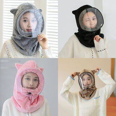 Cute Winter Hedging Face Mask Cap