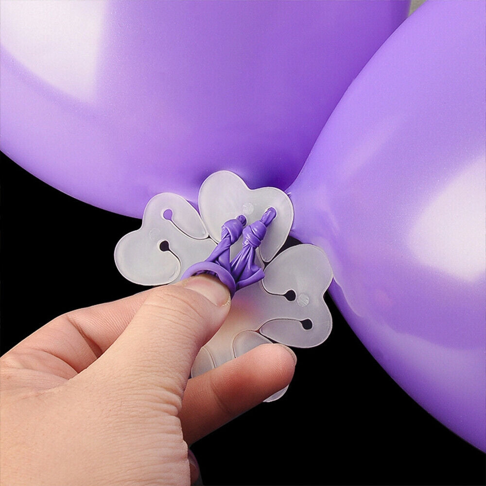 Flower Clip Tie Balloon Pack Of 10