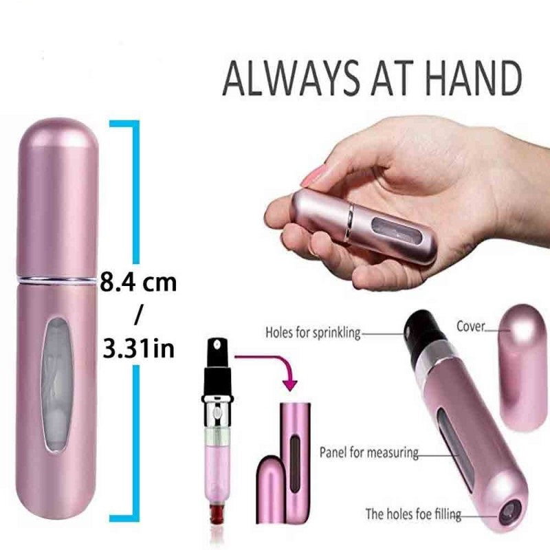 2 pcs Refillable Mini Perfume Spray Bottle