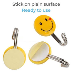 3 Pcs Smiley Hooks Key Holder