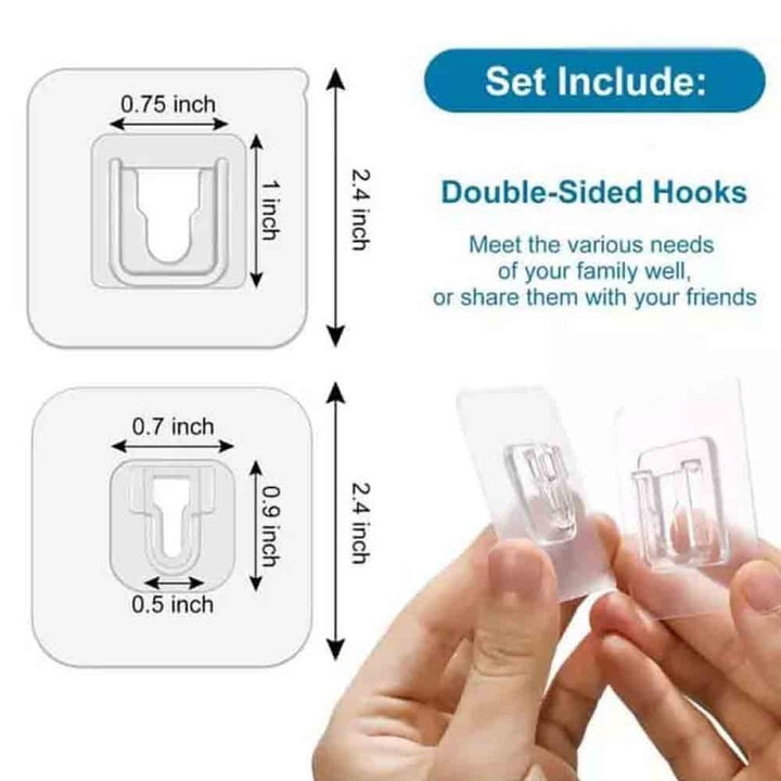 5 Pc Double-Sided Adhesive Wall Hooks