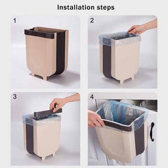 Collapsible Cabinet Door Hanging Trash Bin