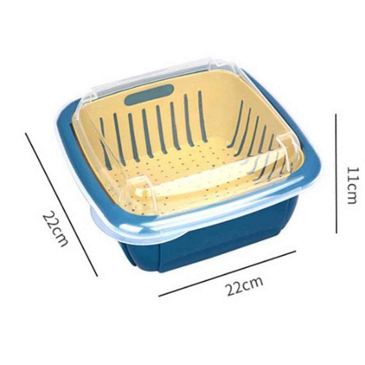 Double-Layer Drain Basket With Lid