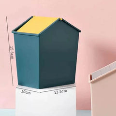 Mini Trash Can Bucket House Shape