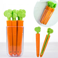 5PCS Food Sealing Clip Carrot Shape