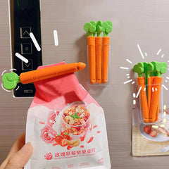 5PCS Food Sealing Clip Carrot Shape