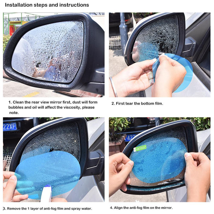 2 pcs Rainproof Car Side Mirror Sticker