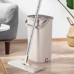 Spin Mop Bucket With Reusable Mop Pads