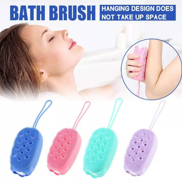 Silicone Bath & Massage Brush Double Sided (Pack of 3)