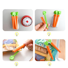 5PCS Food Sealing Clip Carrot Shape