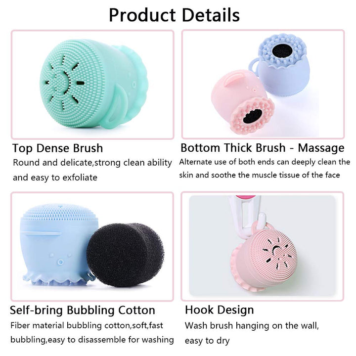 Face Cleansing Brush Silicone Mini Octopus
