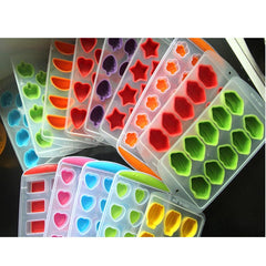 Silicone Pop Up Ice Tray - Flexible Tray for Refrigerator and Freezer (Random Desing)