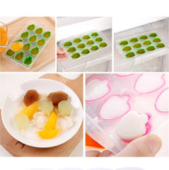 Silicone Pop Up Ice Tray - Flexible Tray for Refrigerator and Freezer (Random Desing)