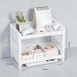 Double Layer Plastic Stroge Organizer Shelf