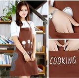 Hand-wiping kitchen Household Cooking Apron Men Women Oil-proof Waterproof