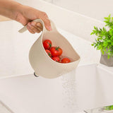 3 Pcs Rice Drain Bowl With Handle