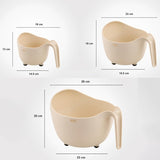 3 Pcs Rice Drain Bowl With Handle