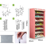 8 Layer Printed Shoe Organizer Rack