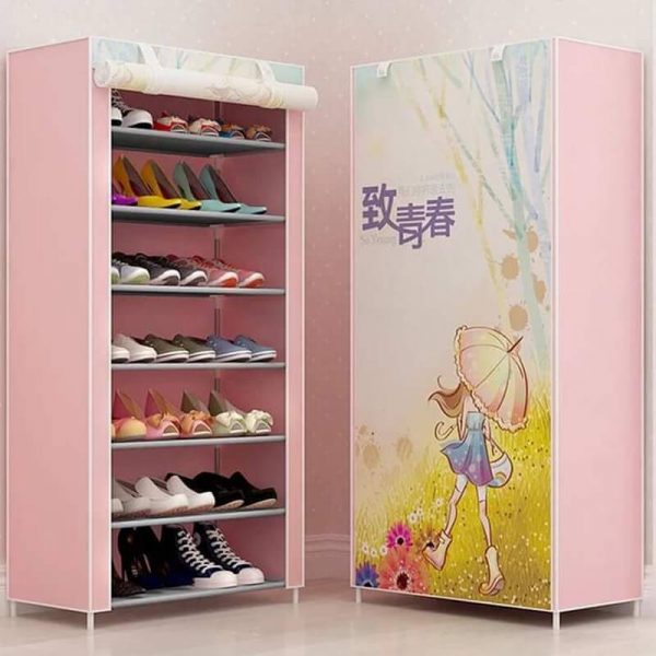 8 Layer Printed Shoe Organizer Rack