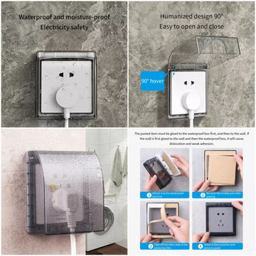 2 PCs Wall Socket Box Cover Waterproof (Pack of 2)