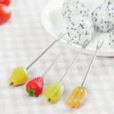 6 Pcs Mini Fruit Forks Stainless Steel