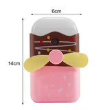 Mini USB Rechargeable Cartoon Ice Cream Shape Handheld Humidifier Cooling Fan