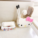 2 pcs Creative Cartoon Hello Kitty Multifunctional Toothbrush Holder