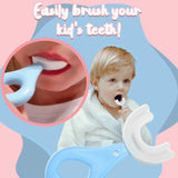 Silicone Baby Toothbrush U Shaped 360 Degree