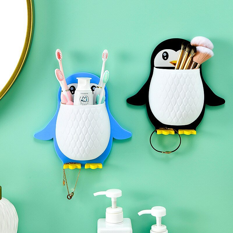 Cute Penguin Storage Holder Wall Mounted