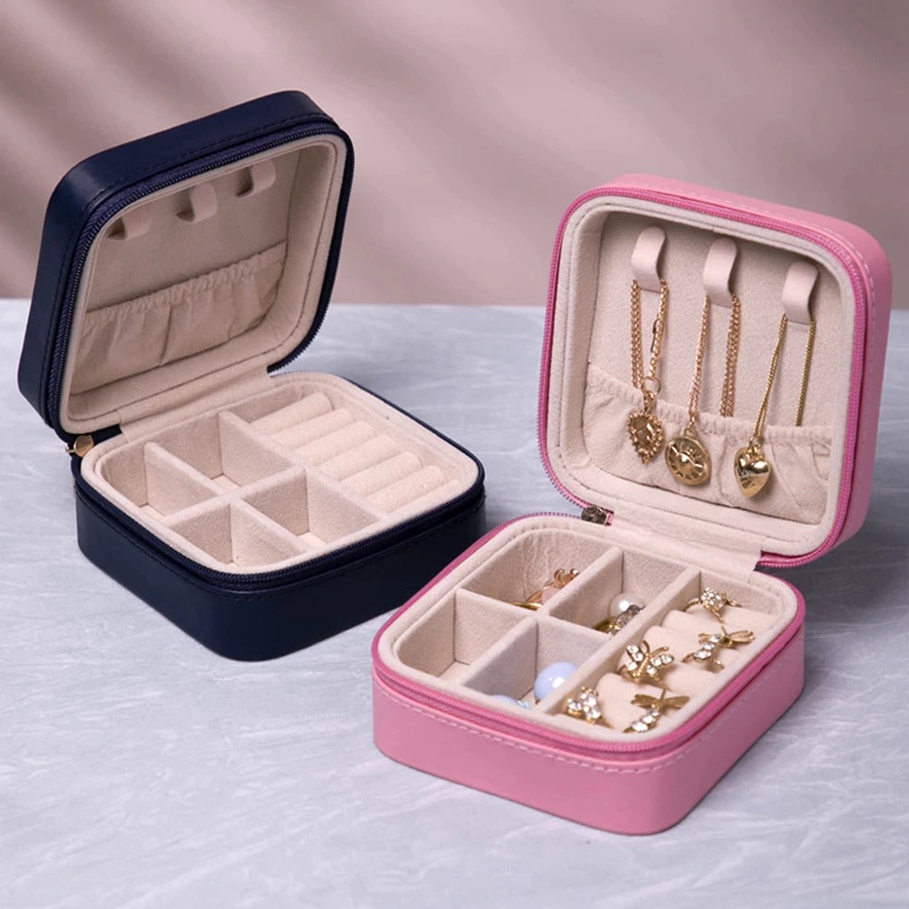 Portable Jewellery Box Organizer for Earrings Necklace Ring Lipstick Travel Jewelry Storage Boxes